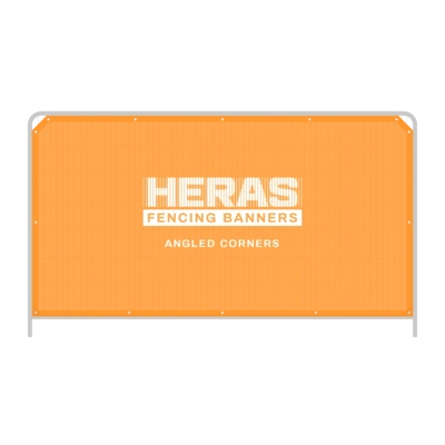 Heras Fencing Banners With Angled Corners